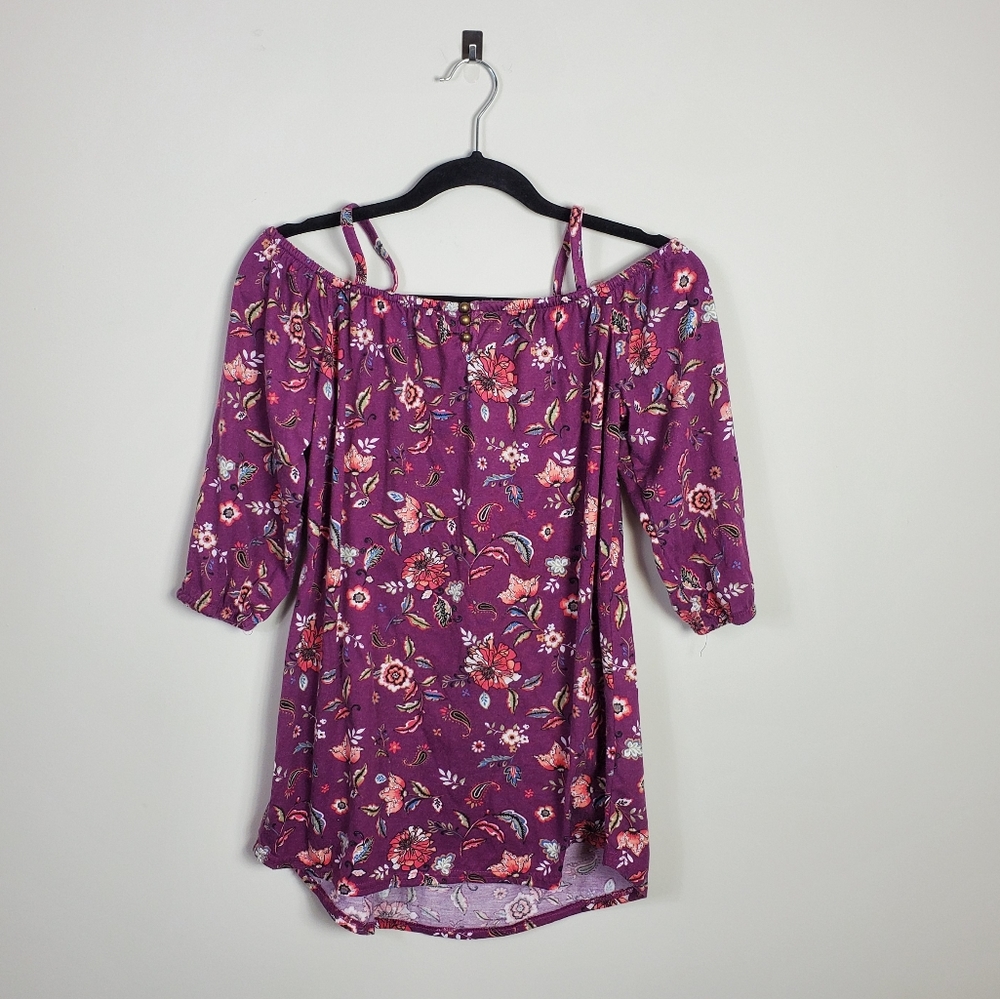 ♥️ Off The Shoulder Floral Print Blouse